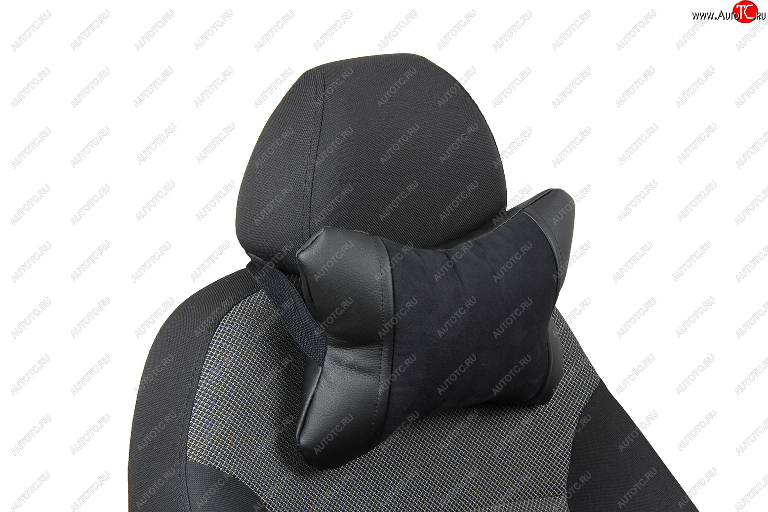339 р. Подушка под шею AUTOPILOT Алькантара Mazda 6 GJ дорестайлинг седан (2012-2015) (Черный)