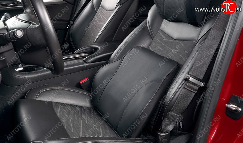 2 049 р. Подушка под поясницу (экокожа Люкс/ Поролон Мемори, 2 шт.) Автопилот BC02 Mazda 6 GJ дорестайлинг седан (2012-2015) (черный)