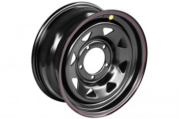 Штампованый диск OFF-ROAD Wheels (стальной усиленный, треугольник мелкий - черный). 7.0 x 16 Уаз 469 (1972-2011) 5x139.7xDIA110.0xET25.0