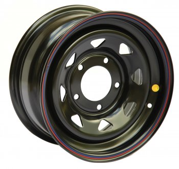Штампованый диск OFF-ROAD Wheels (стальной усиленный, треугольник мелкий - черный). 7.0 x 15 Suzuki Jimny JB23/JB43 1-ый рестайлинг (2002-2012) 5x139.7xDIA110.0xET25.0