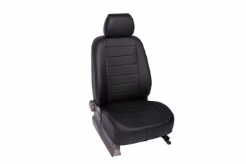 Чехлы для сидений SeiNtex (экокожа, черные) Renault Logan 2 дорестайлинг (2014-2018)