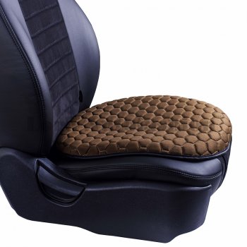 689 р. Подушка для сиденья универсальная Lord Autofashion Комфорт+ (велюр) Nissan Juke 1 YF15 дорестайлинг (2010-2014) (Коричневый). Увеличить фотографию 2