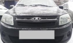 1 949 р. Сетка на бампер Russtal (черная)  Лада Гранта  2190 седан (2011-2017). Увеличить фотографию 3